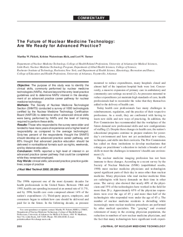 (PDF) The future of nuclear medicine technology: are we ready for ...