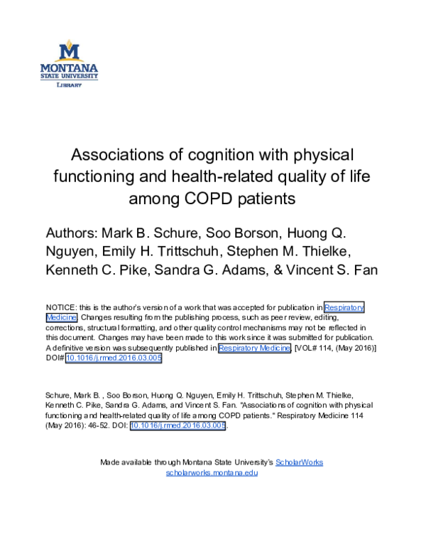 (PDF) Associations of cognition with physical functioning and health ...