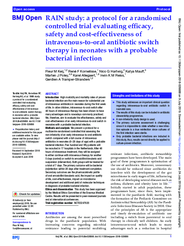 (PDF) IntravenousToOral Antibiotic Switch Therapy A costeffective