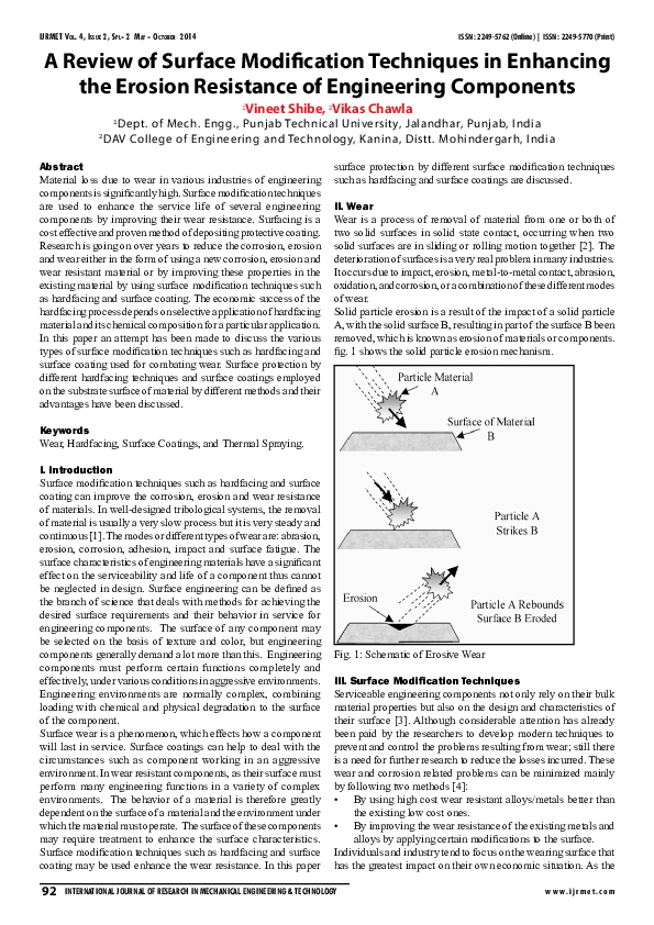(PDF) A Review of Surface Modification Techniques in Enhancing the ...
