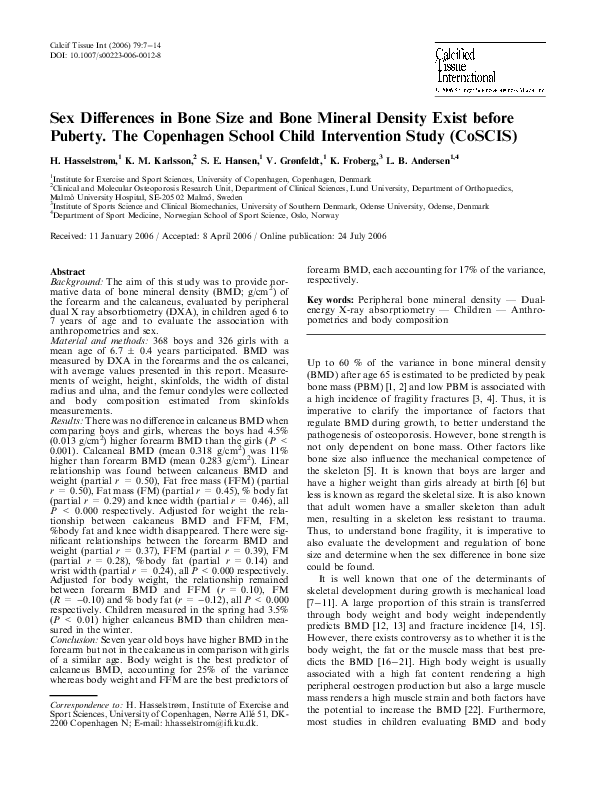 (PDF) Sex Differences in Bone Size and Bone Mineral Density Exist ...