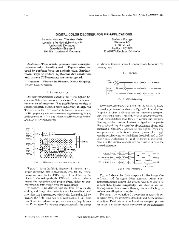 (PDF) Digital color decoder for PIP-applications