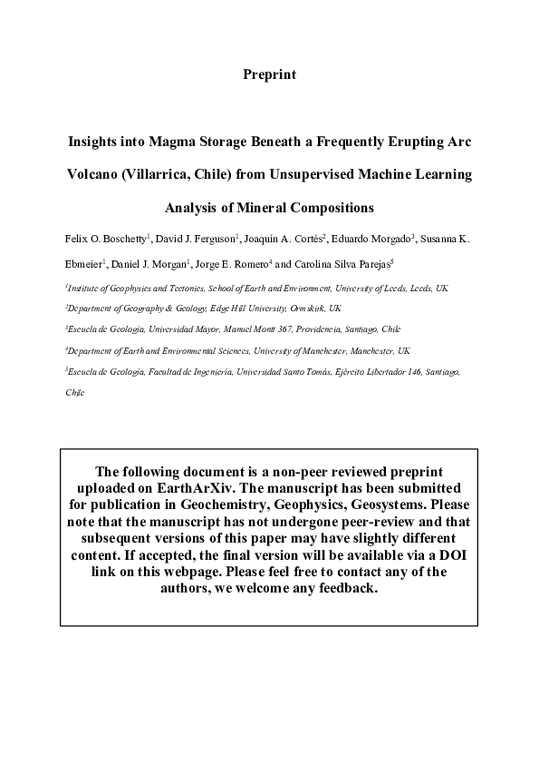 (PDF) Insights into Magma Storage Beneath a Frequently Erupting Arc ...