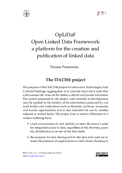 (PDF) OpLiDaF Open Linked Data Framework : a platform for the creation ...