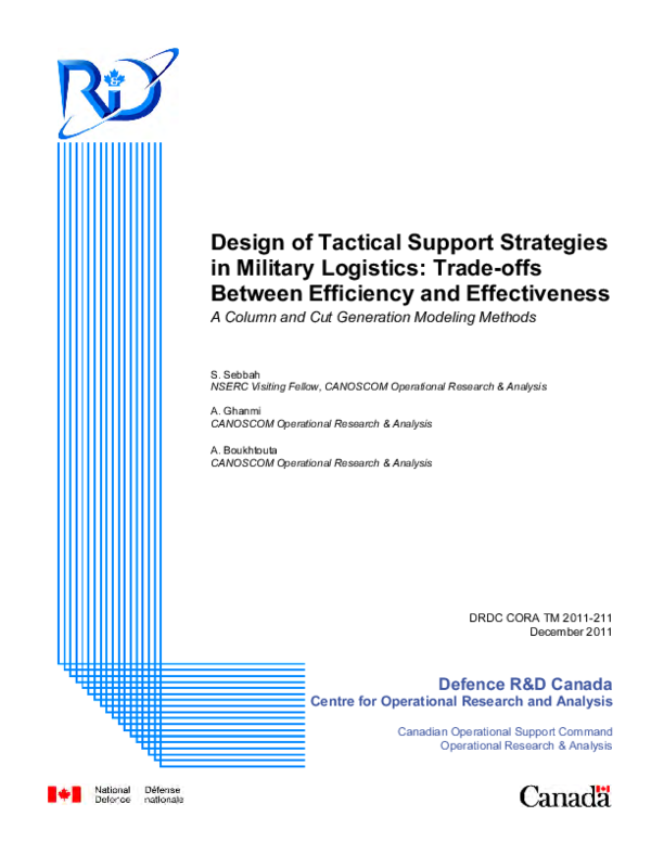 (PDF) Design of Tactical Support Strategies in Military Logistics ...