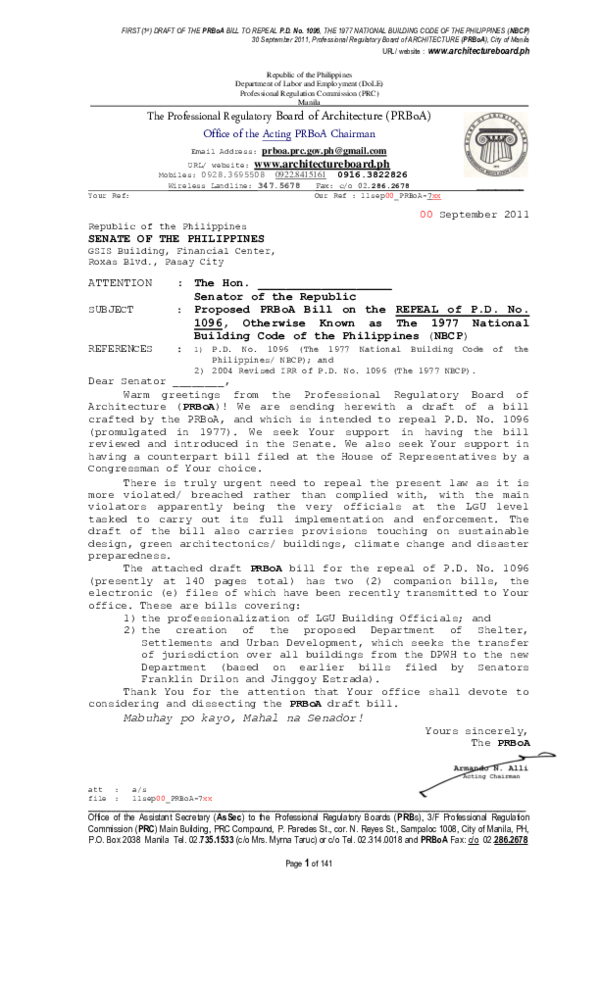 (PDF) Pd1096 National Building Code Philippines Ann Ditablan