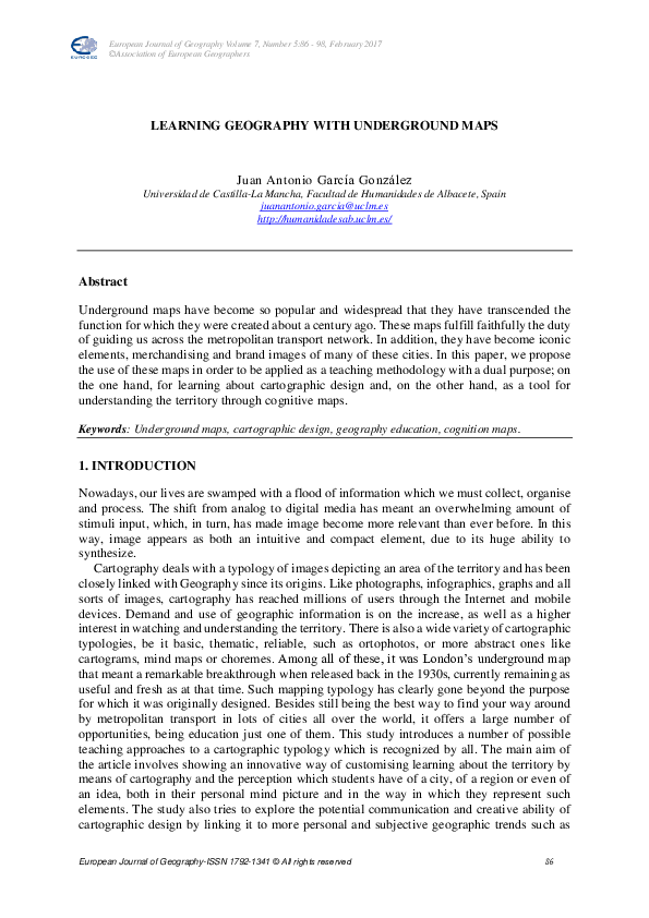 (PDF) Learning Geography with underground maps