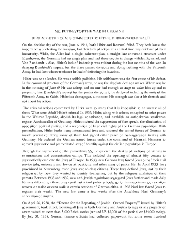 (PDF) REMEMBER THE CRIMES COMMITTED BY HITLER
