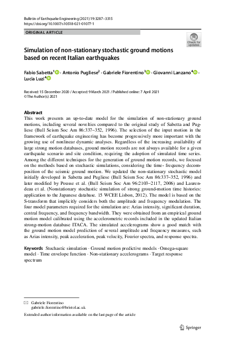 (PDF) Simulation of non-stationary stochastic ground motions based on ...
