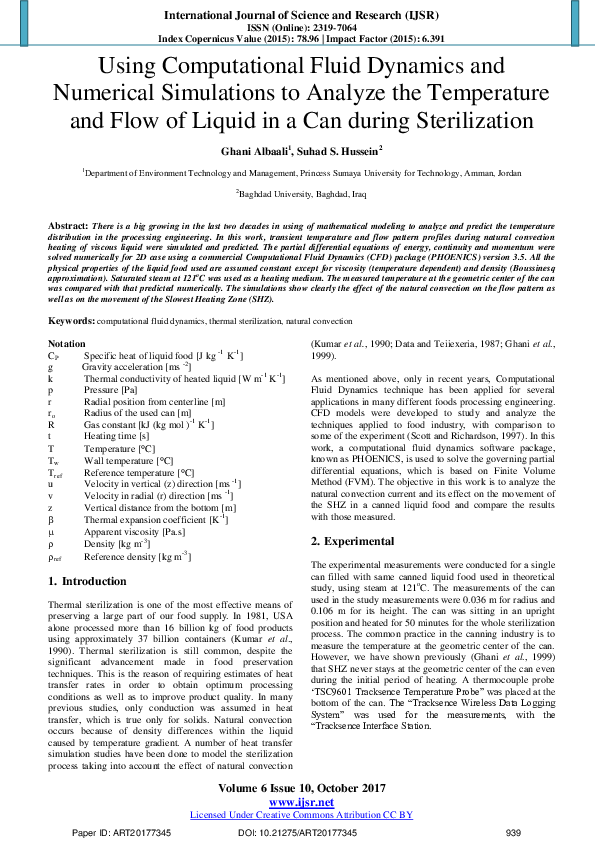 (PDF) Using Computational Fluid Dynamics and Numerical Simulations to ...