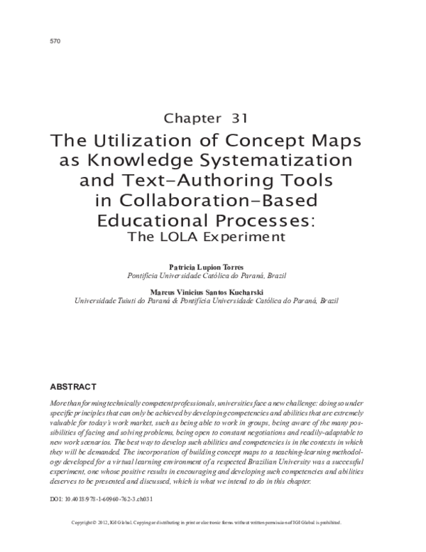 (PDF) The Utilization of Concept Maps as Knowledge Systematization and ...