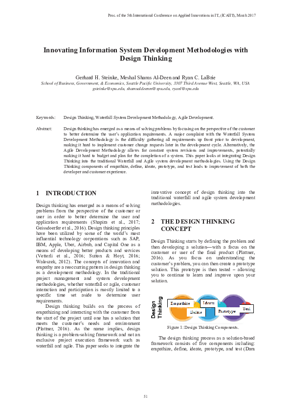 (PDF) Innovating Information System Development Methodologies with ...
