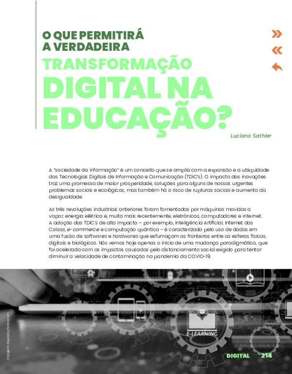 (PDF) O que permitirá a verdadeira transformação digital na educação?