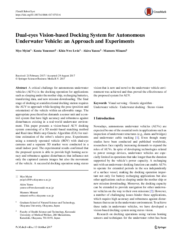 (PDF) Dual-eyes Vision-based Docking System for Autonomous Underwater ...