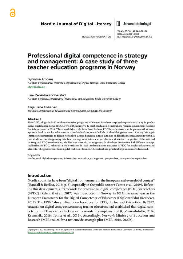 (PDF) Professional digital competence in strategy and management: A ...