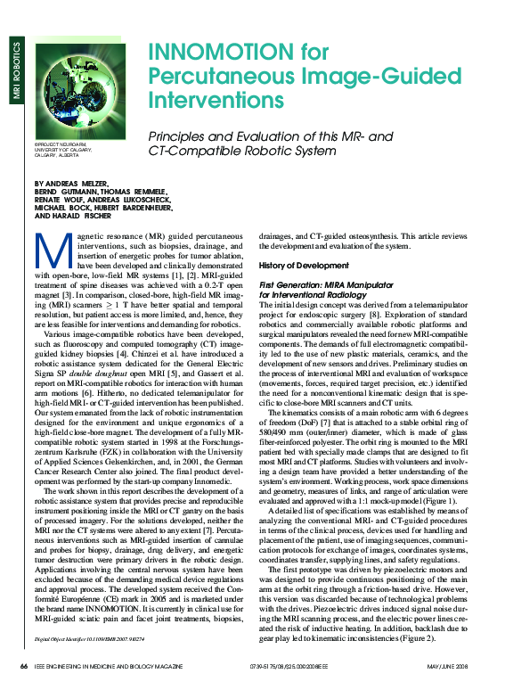 (PDF) INNOMOTION for Percutaneous Image-Guided Interventions