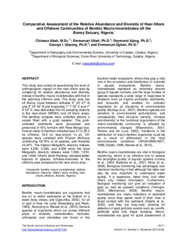 (PDF) Comparative Assessment of the Relative Abundance and Diversity of ...