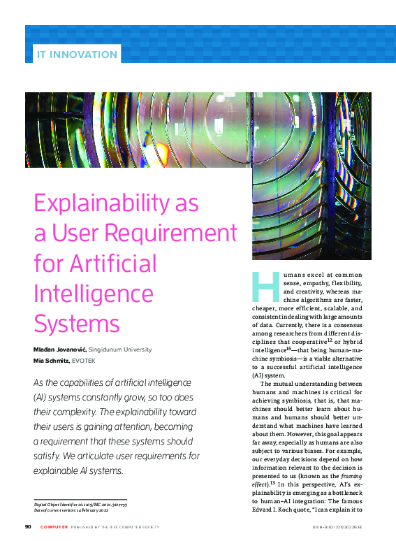(PDF) Explainability as a User Requirement for Artificial Intelligence ...
