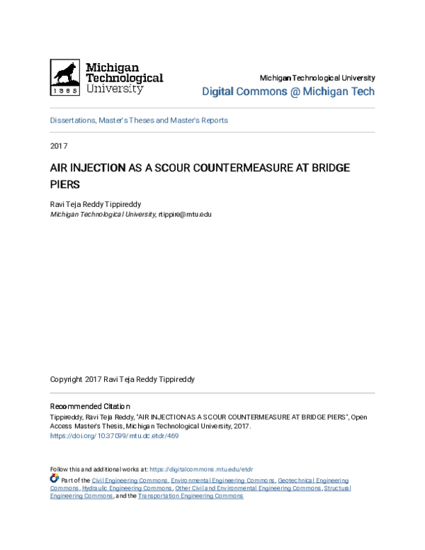 (PDF) Air Injection as a Scour Countermeasure at Bridge Piers