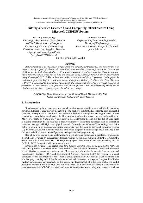 (PDF) Building a Service Oriented Cloud Computing Infrastructure Using ...