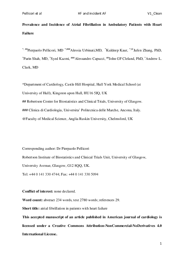 (PDF) Prevalence and Incidence of Atrial Fibrillation in Ambulatory ...