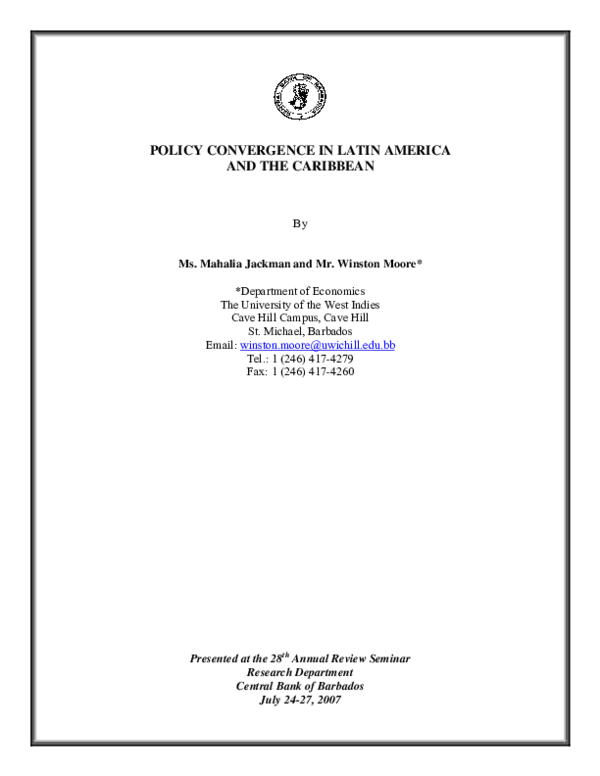 Thesis policy convergence picture