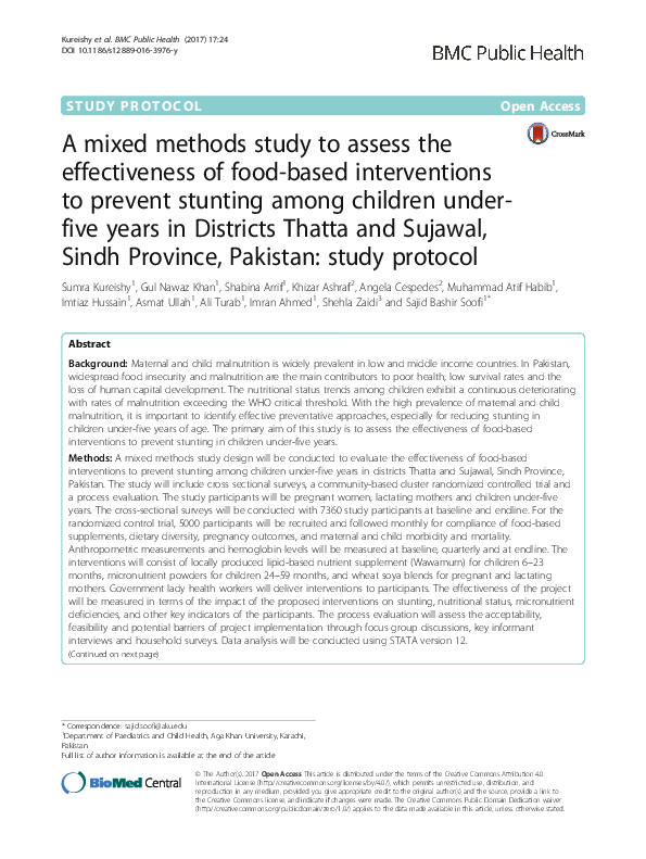 (PDF) A mixed methods study to assess the effectiveness of food-based ...