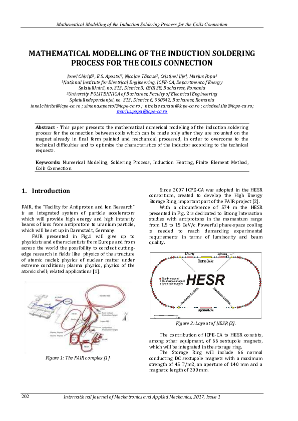 (PDF) Mathematical Modelling of the Induction Soldering Process for the ...