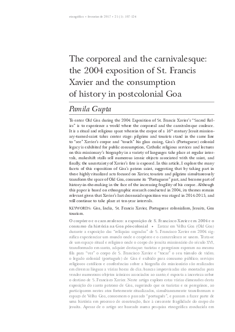 (PDF) The corporeal and the carnivalesque: the 2004 exposition of St ...