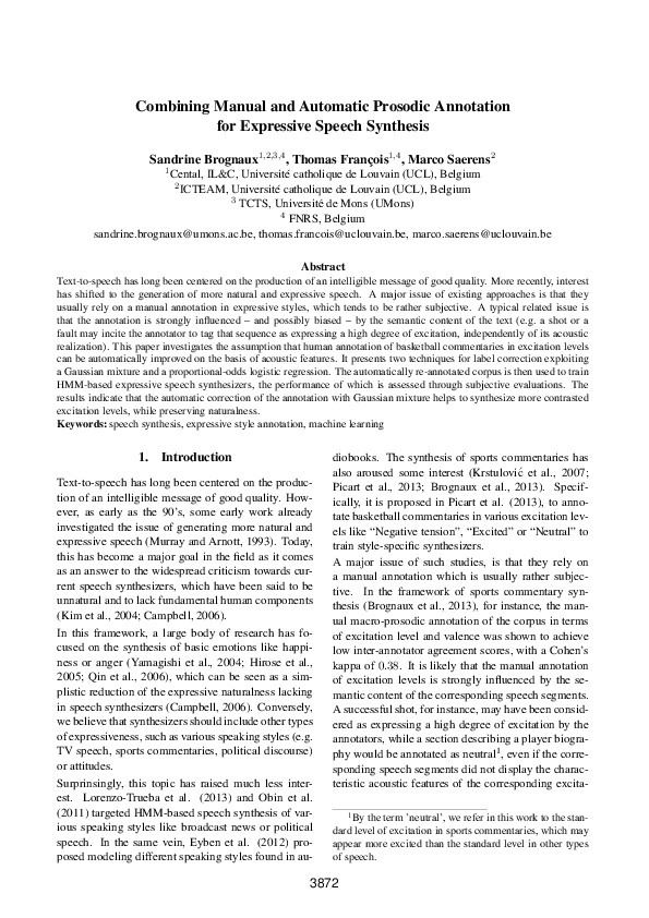 (PDF) Combining Manual and Automatic Prosodic Annotation for Expressive ...