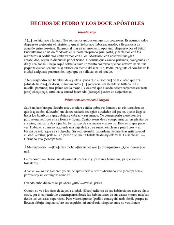 (PDF) HECHOS DE PEDRO Y LOS DOCE APÓSTOLES