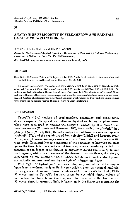 (PDF) Analysis of periodicity in streamflow and rainfall data by ...