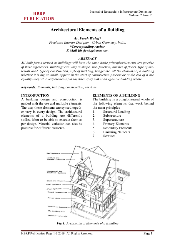 (PDF) Architectural Elements of a Building