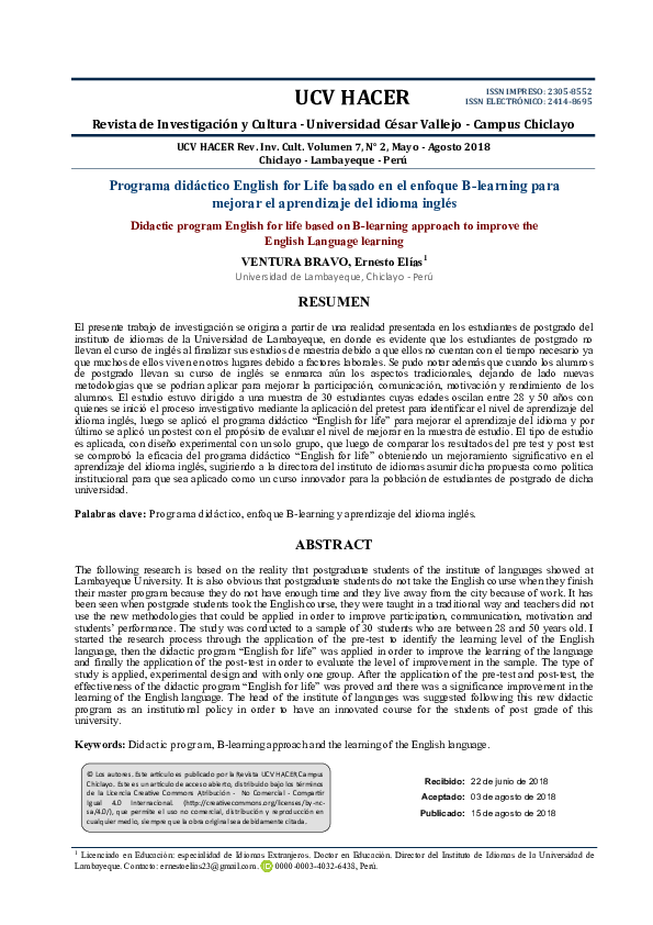 (PDF) Programa didáctico English for Life basado en el enfoque B ...