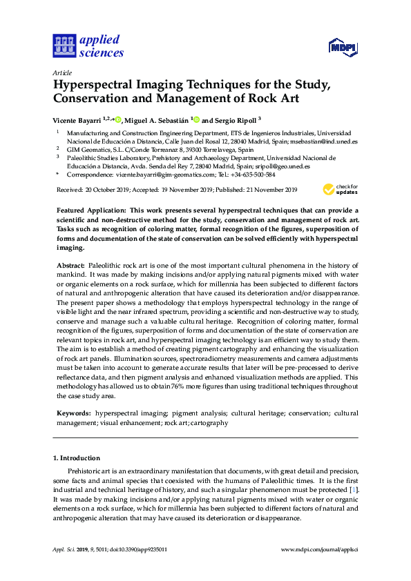 (PDF) Hyperspectral Imaging Techniques for the Study, Conservation and ...