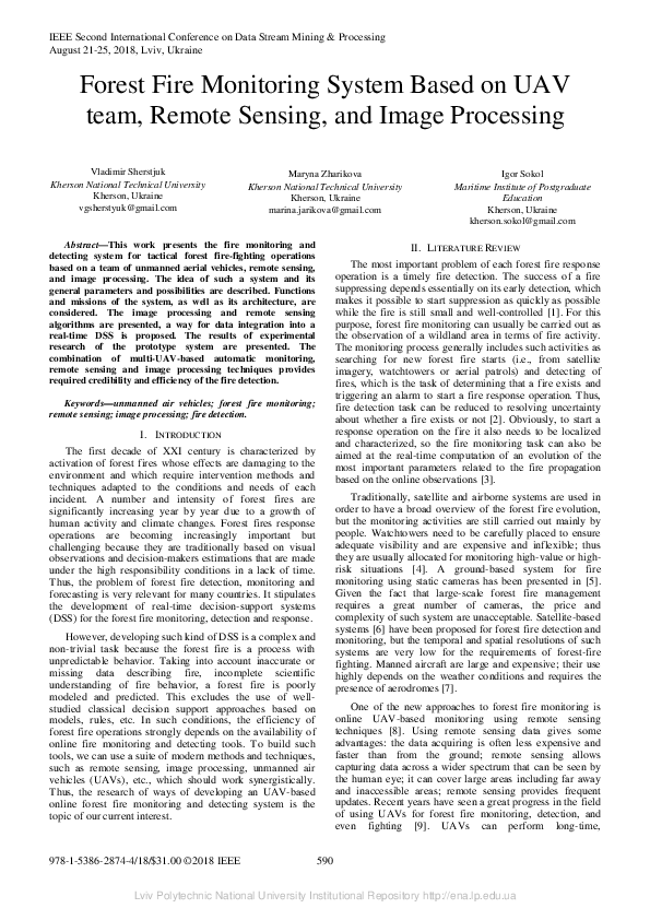 (PDF) Forest Fire Monitoring System Based on UAV Team, Remote Sensing ...