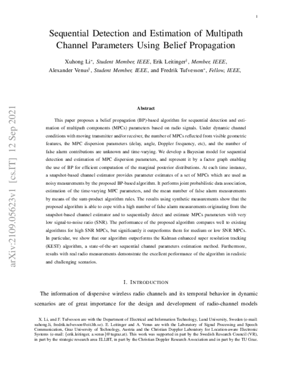 (PDF) Sequential Detection and Estimation of Multipath Channel ...