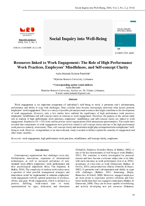 (PDF) The mediating role of work engagement in the relationship between ...