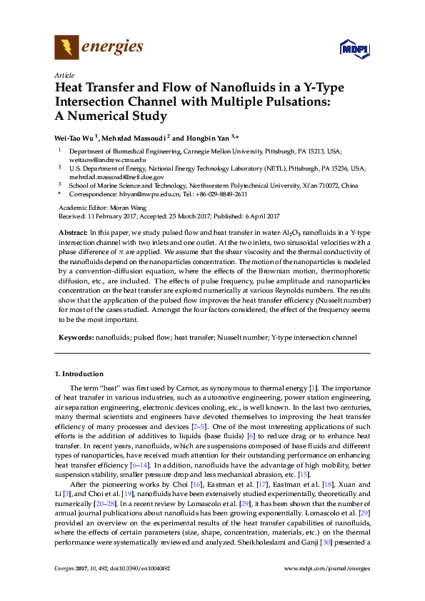 (PDF) Heat Transfer and Flow of Nanofluids in a Y-Type Intersection ...