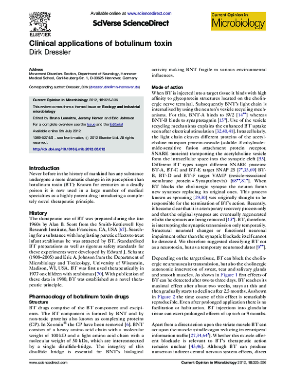 健康・医学 Botulinum Toxins: Clinical Applications PDF) Clinical applications of botulinum toxin