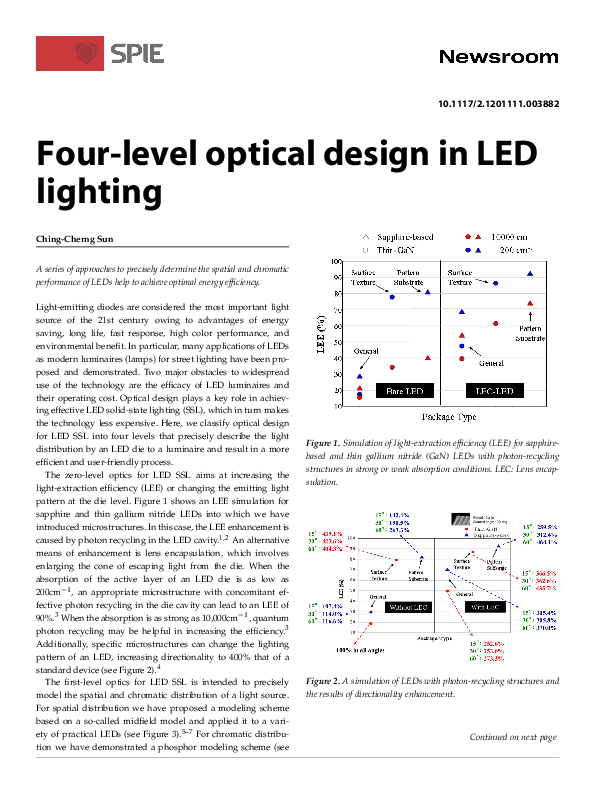 (PDF) Four-level optical design in LED lighting
