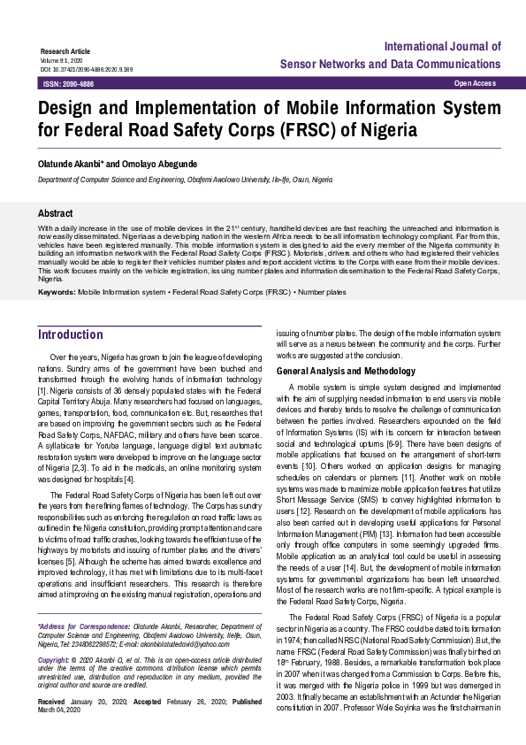 (PDF) Design and Implementation of Mobile Information System for ...