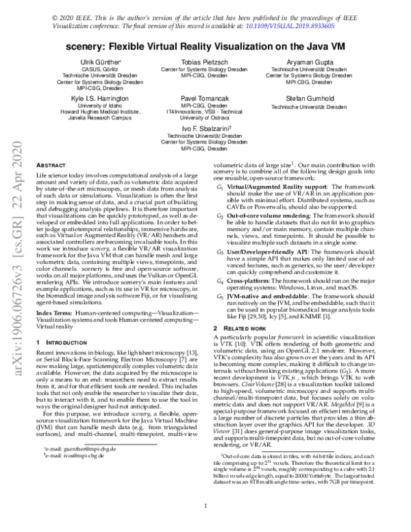 (PDF) scenery: Flexible Virtual Reality Visualization on the Java VM