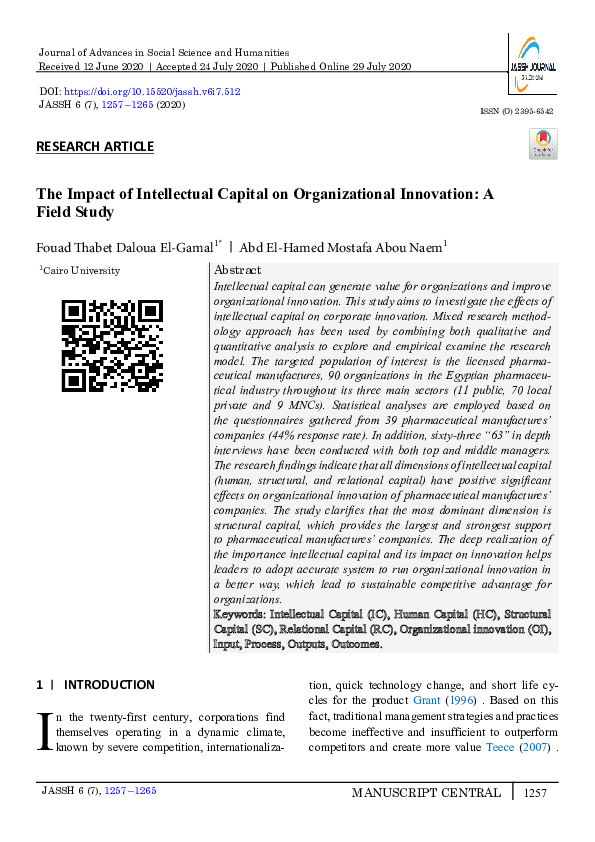(PDF) IC & OI The impact of intellectual capital on organizational ...