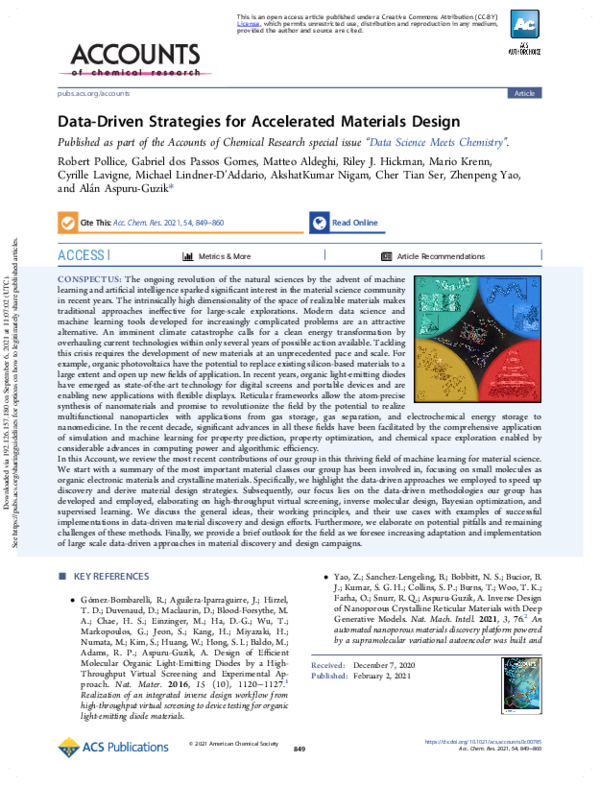 (PDF) Data-Driven Strategies for Accelerated Materials Design