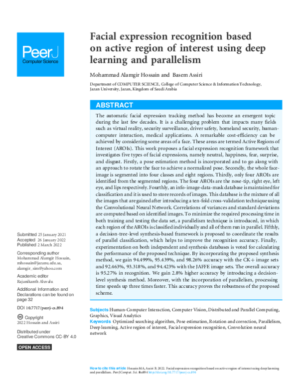 (PDF) Facial expression recognition based on active region of interest ...
