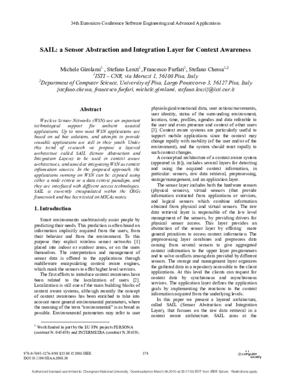(PDF) SAIL: A sensor abstraction and integration layer for context ...