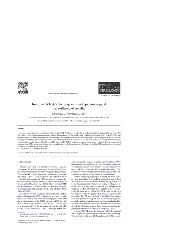 (PDF) Improved RT-PCR for diagnosis and epidemiological surveillance of ...