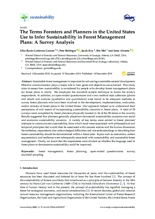 (PDF) The Terms Foresters and Planners in the United States Use to ...