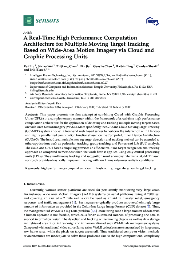 (PDF) A Real-Time High Performance Computation Architecture for ...